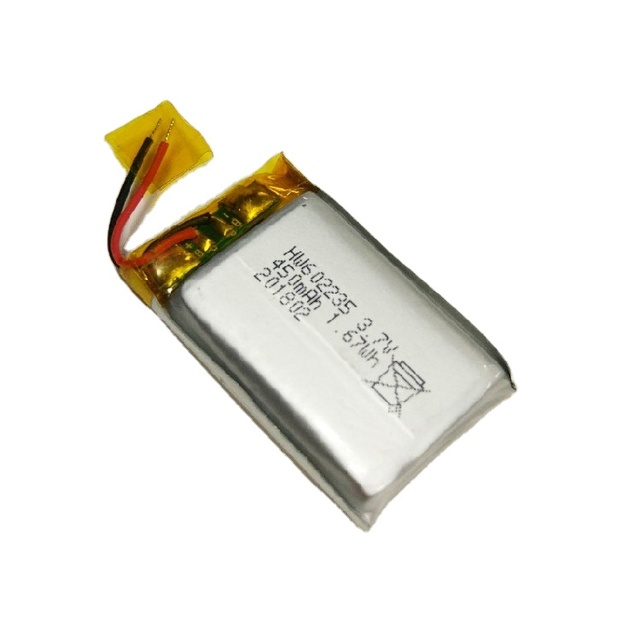Customized 3.7v Li-ion Polymer Battery 450mAh Pouch Rechargeable Lithium Ion Batteries for Smart Watches