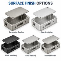 Boîtier électronique de conversion en aluminium 6061 usiné CNC 5 axes avec revêtement pour systèmes de contrôle industriels