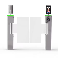 Tourniquet de salle de sport en acier inoxydable 304 avec lecteur de carte et reconnaissance faciale, portail d'accès à capteur infrarouge
