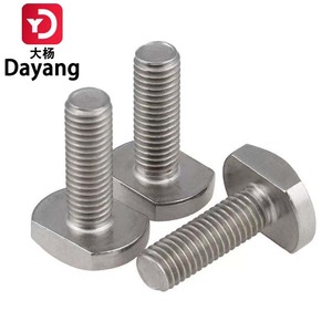 Customized A2-70 Stainless Steel 304 Square Hammer Flat Head <strong>T</strong> <strong>Bolt</strong> DIN186 Zinc Plated Hex Head Type Cold Forging DIN Standard - Product Image 1