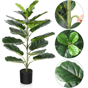 Albero di Ficus Lyrata Artificiale Grande in Materiale PE Resistente ai Raggi UV, Ecologico, per Decorazione Interna del Soggiorno - Product Image 5