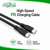 Câble USB-C vers USB-C tressé personnalisé 60W PD à charge rapide, cordon de synchronisation de données premium pour iPhone 15 16 17 MacBook Samsung – Vente en gros
