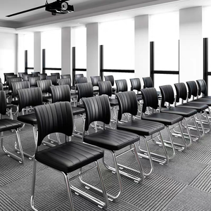 골든 라이언 모던 가죽 스태커블 회의실 리셉션 교회 상담실 컨퍼런스 방문객 의자 - Product Image 2