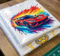 Créez vos propres autocollants thermocollants lavables en PET et caoutchouc, prêts pour l'impression numérique, étiquettes de dessins animés pour t-shirts en polyester