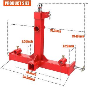 <span class=keywords><strong>Attelage</strong></span> rapide 3 points Ambull 3000 lbs avec <span class=keywords><strong>boule</strong></span> de remorque 2-5/16 po, récepteur 2 po, catégorie 1 - Product Image 2