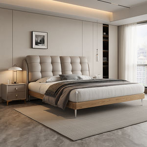 Muebles de <span class=keywords><strong>Dormitorio</strong></span> de Madera Maciza de Lujo de Mediados de Siglo, Camas Tapizadas Suaves, Estructura de Cama Doble Tamaño King, Diseño Elegante para Adultos - Product Image 3