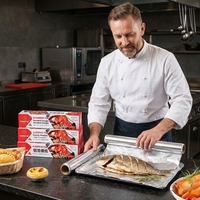Rouleau de papier aluminium anti-graisse, grande taille, haute résistance, pour plats à emporter et emballage alimentaire