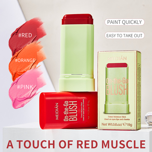 <span class=keywords><strong>Rubor</strong></span> 3 en 1 Personalizado Multiusos, Crema Roja para Mejillas, Marca Privada, Resistente al Agua, Barra de <span class=keywords><strong>Rubor</strong></span> OEM, <span class=keywords><strong>Contorno</strong></span> de Mejillas de Larga Duración - Product Image 2