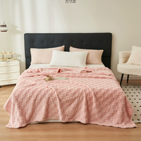 Couverture douce, légère, en peluche, confortable et luxueuse, couverture à carreaux, couvertures pour l'hiver