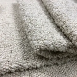 Recycle yarns boucle soft sherpa fabric fleece in stock living room polyester wholesale chenille fabric sofa chenille textile