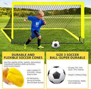 Porterías <span class=keywords><strong>de</strong></span> Fútbol Portátiles para Niños, Venta al Por Mayor OEM/ODM, Porterías <span class=keywords><strong>de</strong></span> Fútbol Plegables para Jardín, Interior y Exterior, Redes <span class=keywords><strong>de</strong></span> Fútbol Amarillas - Product Image 4