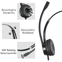 Meilleure vente casque stéréo USB à double oreille avec micro antibruit casques pour ordinateur portable pour Mac