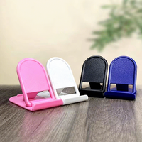 Support de téléphone portable personnalisé avec logo, mini cadeau de bureau, minimaliste, pliable, portable, pratique, utilisation sur le bureau, support de téléphone et de tablette en matériau PP
