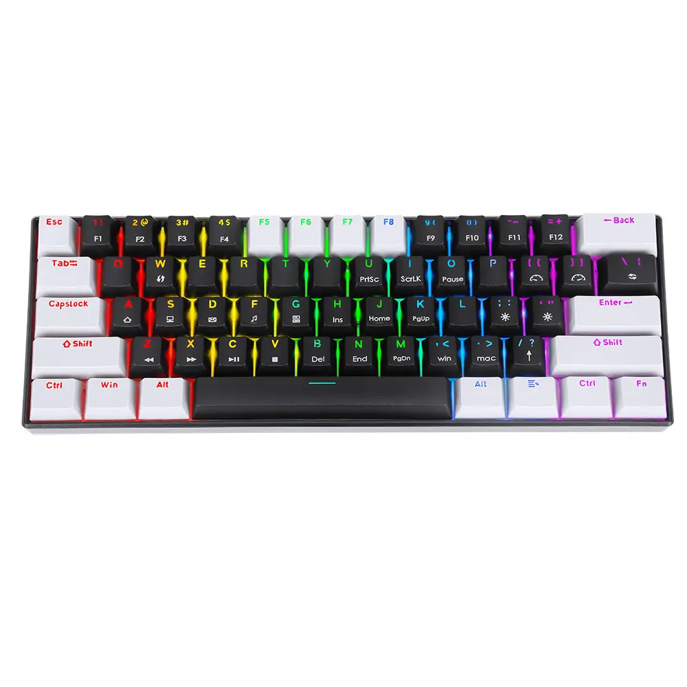 SAMA 60% Keyboard Teclado Mechanical Switch 61 Keys Backlit Mini PC RGB Gaming Mechanical Keyboards