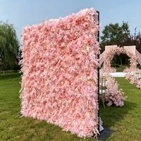 Mur de fleurs artificielles réalistes et douces, panneaux floraux en soie 3D/5D, roses, toile de fond de mariage, décoration de scène, arrangements personnalisés pour événements et fêtes