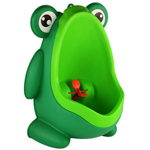 Nouveau design mignon vert portable <span class=keywords><strong>grenouille</strong></span> bébé garçon pot formation <span class=keywords><strong>urinoir</strong></span> toilette support vertical - Product Image 1