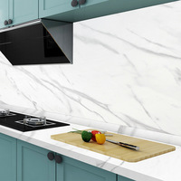 Offre Spéciale gros marbre feuille Art marbre vinyle Film cuisine plan de travail noir marbre vinyle Wrap avec colle pour comptoirs et mur