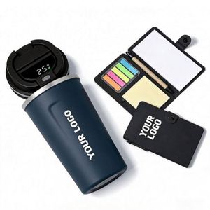 แก้วน้ำเก็บอุณหภูมิพร้อมจอแสดงผล 510 มล. ของขวัญส่งเสริมการขายกิจกรรมธุรกิจ แก้วกาแฟสแตนเลส 304 พกพาสะดวกสำหรับกิจกรรมกลางแจ้ง พร้อมโลโก้ - Product Image 1