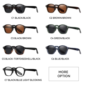 Quảng trường sang trọng hợp thời trang TR90 + CP Shades dày hình chữ nhật Kính mát ánh sáng màu xanh lá cây Acetate vuông phân cực Vòng Kính mát - Product Image 2