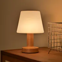 Lampe de table SFT 2025 moderne E26 sans fil rechargeable à batterie, en métal et acrylique, avec contrôle tactile, intensité variable, anti-éblouissement, pour chevet et maison
