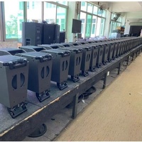 Sistemas de Audio PA para Auditorios, Gimnasios y Escenarios al Aire Libre, Amplificador de Potencia Portátil de 16 Canales con Tecnología Line Array, Resistente al Agua IPX5