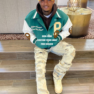 Tùy Chỉnh Cao Đẳng Trường Bóng Rổ Đồng Phục Chenille Vá Da Tay Áo Varsity Áo Khoác Nhà Sản Xuất Tùy Chỉnh Thiết Kế Áo Khoác - Product Image 5