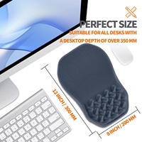 Tapis de souris ergonomique en mousse à mémoire de forme pour le gaming, confortable pour le bureau à domicile, avec repose-poignet et base antidérapante en PU et silicone, pour clavier PC