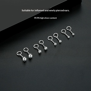 <span class=keywords><strong>Orecchini</strong></span> a Perno Minimalisti in Argento S999 Stratificato per Uso Quotidiano e Regalo per Donne - Product Image 3