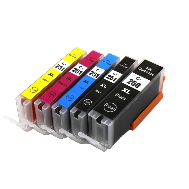 WEL-TRY 250 251 PGI250 PGI-250XL CLI251 PGI-250 XL Compatible InkJet Ink Cartridge for Canon PIXMA IX6820 MX922 IP7220 Printer