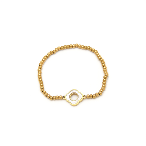 Fashion <b>Beaded</b> <b>Bracelet</b> 316L Stainless Steel PVD <b>Gold</b> Plating Sustainable Resistant Jewelry - Product Image 2
