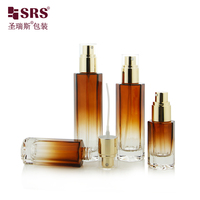 Bouteilles à pompe en verre pour lotion 30ML 50ML 100ML 120ML, couleur dégradée, emballage de produits de soin de la peau