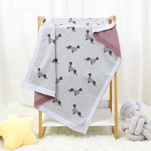 <span class=keywords><strong>Manta</strong></span> de Bebé Personalizada de Algodón Jacquard con Diseño de Perrito, Amarillo y Azul, de Alta Calidad, 80*100cm, <span class=keywords><strong>para</strong></span> Niños y Niñas - Product Image 6