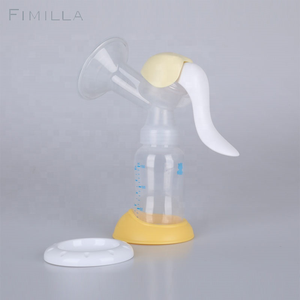 Bomba Manual portátil para <span class=keywords><strong>lactancia</strong></span> materna, bomba manos libres con botella de leche, de silicona, sin BPA, con patrón de Impresión Manual - Product Image 3