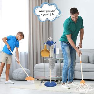 Set per la pulizia dei bambini giocattolo per le pulizie-taglia del bambino 8 pezzi scopa per elefante e Set di paletta staccabile finta di giocare giocattolo per bambini - Product Image 2