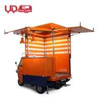 Custom Kleur Mobiele Voedsel Vrachtwagen Koffie Van Motor Hamburger Eten Karren Driewieler Piaggio Ape Elektrische Voedsel Winkelwagen