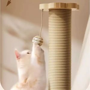 2025 yeni dikey katı ahşap pikap kedi oyuncak Sisal tırmalama sütunu ve kediler için kendini eğlence Scratch kurulu - Product Image 6