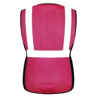 Custom logo High Visibility Mesh Construction Safety Jackets Sleeveless Multi Pocket pink Adjustable Reflective Vest for Women
