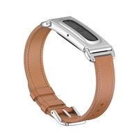 Correa de reloj inteligente Fitbit Air, nueva caja de metal, accesorio de pulsera de cuero ultrafino a la moda