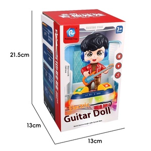 TikTok风格电舞吉他塑料儿童玩具，带音乐灯，用于小男孩卡通蓝牙录音 - Product Image 2