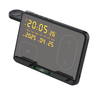 Produits Tendances 2026 Nouveautés Chargeur Sans Fil 6-en-1 15W à Charge Rapide avec Veilleuse, Affichage Température, Humidité et Réveil - Product Image 4