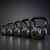 Ensemble de poids Kettlebell en vinyle avec plateau pour l'entraînement croisé, entraînement MMA, exercice à domicile, entraînement de Fitness