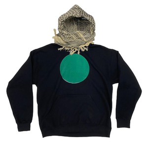 Sweat à capuche unisexe surdimensionné personnalisé avec impression sérigraphiée, coupé et cousu, en molleton 100% coton, style streetwear, avec écharpe intégrée - Product Image 4