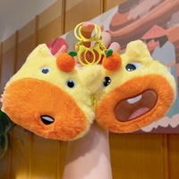Porte-clés en peluche Capybara viral, adorable porte-monnaie en forme de poupée, breloque de sac, cadeau d'anniversaire créatif, ornement de sac à dos