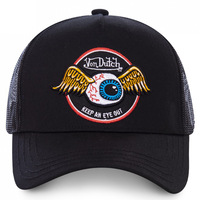 [Artículo Popular de Exportación] Gorra de Béisbol VON con Bordado de Letras, Protección Solar, Malla Transpirable, Gorra Trucker Holandesa de 6 Paneles, Ajustable para las Cuatro Estaciones