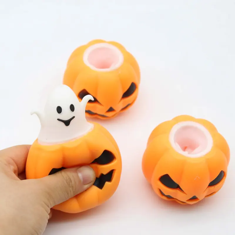 2022 New Halloween Accessories TPR Soft Squeeze Squishy Anti Stress Cup Sensory Fidget Party Pumpkin Toy