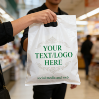 Sacs de remerciement pour les commerçants : sacs en plastique avec poignées pour magasins, boutiques, vêtements, cadeaux d'affaires