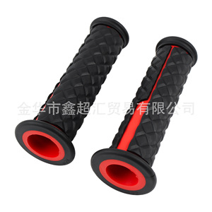 Zuqing Motorcycle Handlebar Grips Red Black Anti Slip Wear Resistant Universal For Dirt Bike ATV - Product Image 2