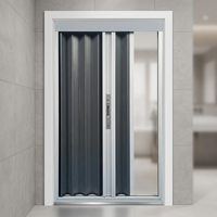 Porte coulissante pliable en aluminium à lattes, anti-effraction, minimaliste, pour salon, vente en gros