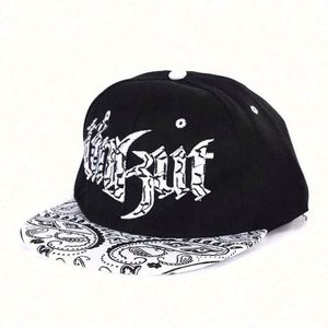 <b>Hat</b> <b>for</b> Unisex Waterproof High Quality Cashew Flower Alphabet Hip Hop <b>Hat</b> European and American Style Embroidery <b>Hat</b> - Product Image 2