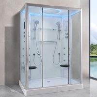 Nouvelle Arrivée Cabine de Douche Vapeur Double pour 2 Personnes avec Verre Trempé, Unité de Salle de Bain Vapeur Encastrée pour Projet Villa Hôtel